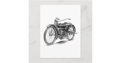 1918 Vintage Motorcycle Postcard Zazzle
