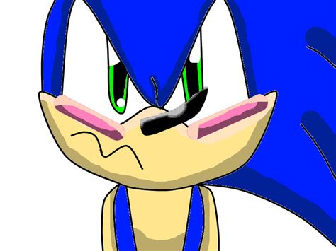Sonic Blushing By Emerald Dylan Kyle 3 On Deviantart