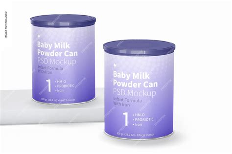 Premium Psd Baby Milk Powder Can Psd Mockup Front View