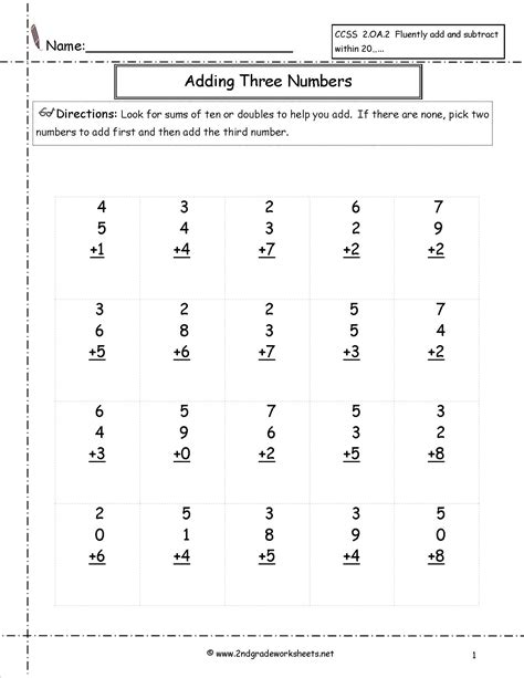 Free Printable Second Grade Math Worksheets Free Printable