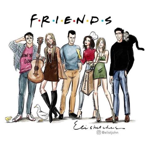 Pin By Thays 🌈 On Friends Friends Sketch Friends Tv Friends Cast