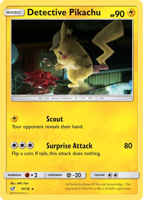 View the detective pikachu card list, manage your collection and check your collection progress. Detective Pikachu (Detective Pikachu 10) - Bulbapedia, the community-driven Pokémon encyclopedia