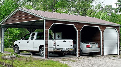 Double Carport With Storage Carports Garages