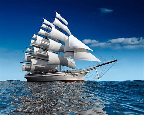 Hd Wallpaper Gray Ship Vessel Sea Sailboat Nautical Vessel Sailing