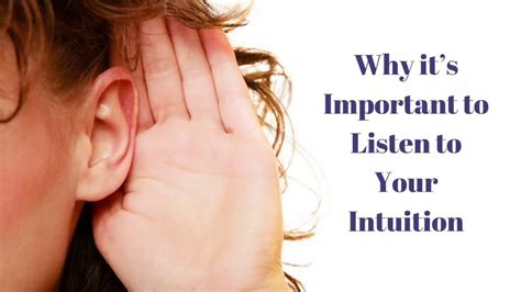 Why Its Important To Listen To Your Intuition Youtube