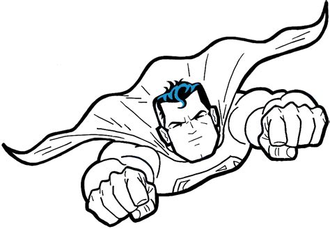 Easy Superman Drawings Sketches Sketch Coloring Page