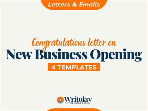 Congratulate On New Business Opening Letter 4 Templates