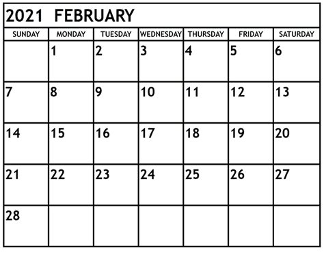 2021 calendar with holidays, notes space, week numbers 2021 or moon phases in word, pdf, jpg, png. February 2021 Calendar With Holidays - Printable Calendar