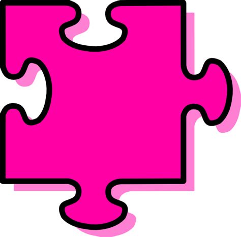 Pink Puzzle Piece Clip Art At Vector Clip Art Online