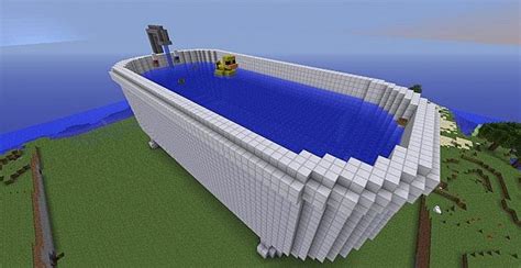 It is made from acrastone material. Giant Bathtub Minecraft Project