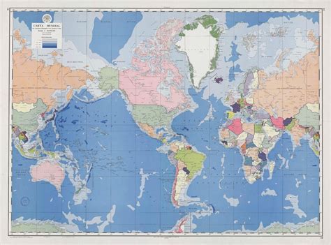 Carta Mundial Material Cartográfico Por El Instituto Hidrográfico De