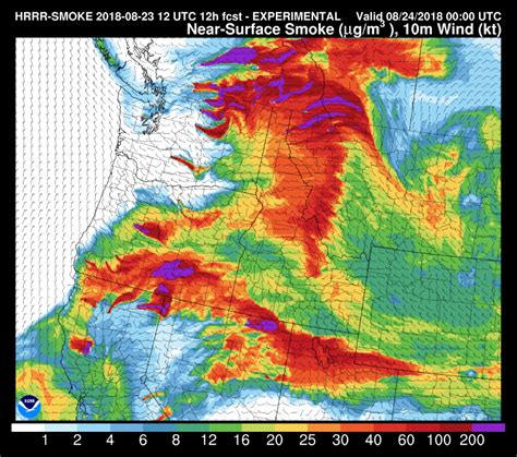 Willamette Valley Smoke Forecast For Aug 23 24 2018