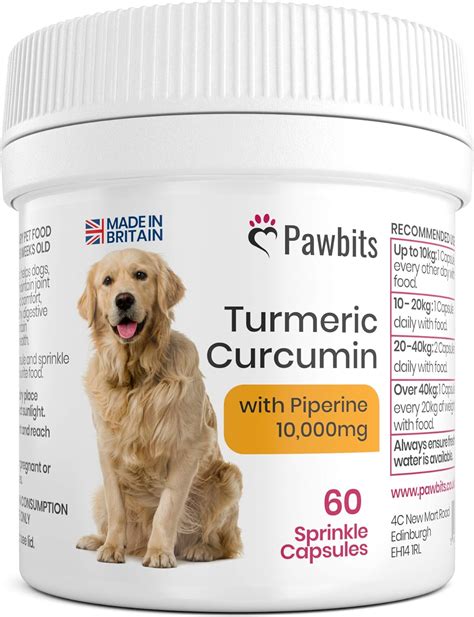 Turmeric For Dogs 500mg Extract 10000mg Equivalent For Dogs 60