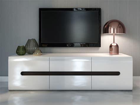 White High Gloss Modern Living Room Furniture Set With Tv Unit Wall