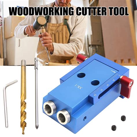 Mini Pocket Hole Jig Kit W Step Drill Bit Style Woodworking Oblique