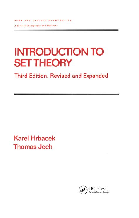 Introduction To Set Theory Taylor And Francis Group