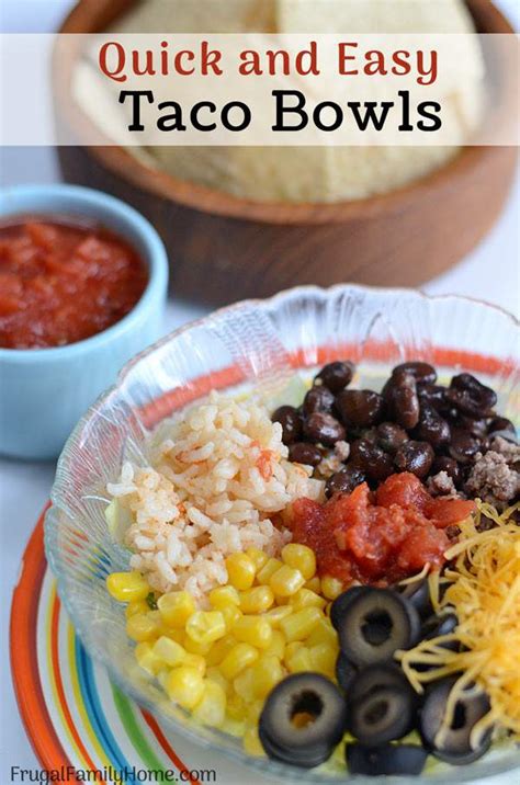 A staple ingredient in many households, ground beef dinners are common on many weekly menu plans. Quick and Easy Taco Bowls with Ground Beef | Frugal Family ...
