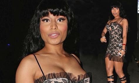 Nicki Minaj Steps Out In Lingerie Inspired Corset Dress Before The