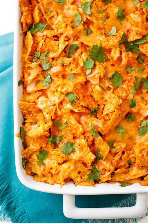 Mix your cooked and shredded chicken, cream of chicken soup, sour cream, drained rotel, drained corn, and 1 cup of your. Doritos Chicken Casserole Recipe | Recipe | Chicken ...