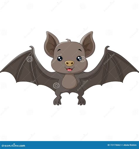 Cute Bat Cartoon Flying Stock Vector Illustration Of Mascot 72173662