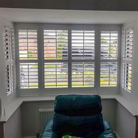 Full Height Box Square Bay Window Shutters Absolute