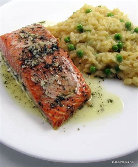 Baked Salmon With White Wine Dill Sauce Fish Dinner Recipes Food