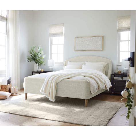 Lafayette Natural Upholstered Queen Bed Reviews Crate And Barrel