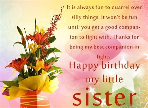 Happy Birthday My Little Sister Wishes Greetings Pictures Wish Guy