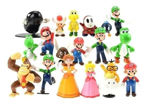 Set De 18 Figuras Coleccionables Súper Mario Bros Nuevas Cuotas Sin