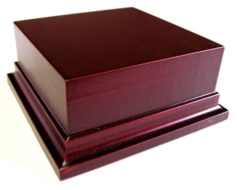 Wooden Base Stand Square 10x10 Mahogany Woodenbases For Modeling
