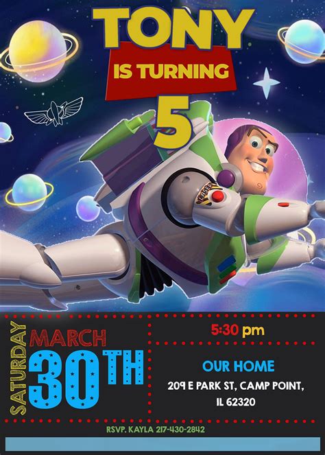 Buzz Lightyear Birthday Invitations Free Printable
