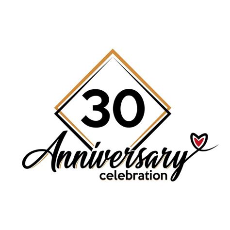 Premium Vector 30 Years Anniversary Celebration Vector Template