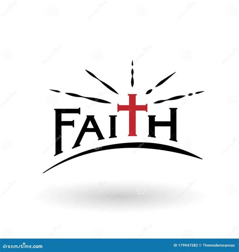 Christian Faith Symbol Religious Church Cross Emblem Stock Vector