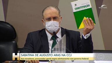 Jornal Hoje Augusto Aras é sabatinado no Senado em busca de novo