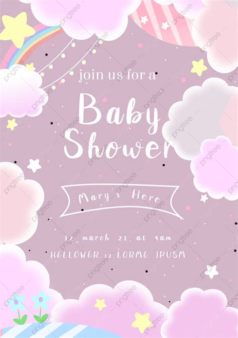 Plantilla De Invitación De Baby Shower Descarga Gratuita De Plantilla