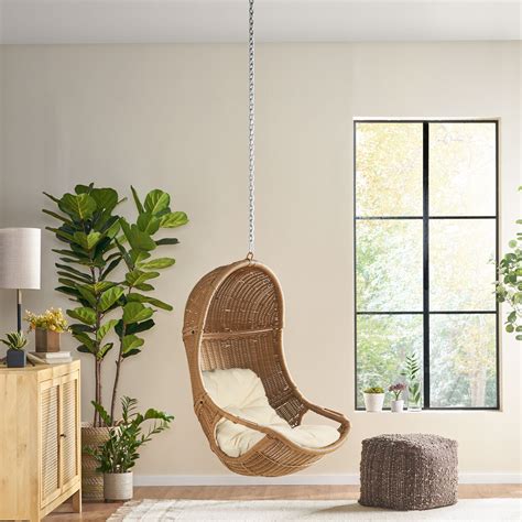 Berrien Orville Outdoorindoor Wicker Hanging Nest Chair No Stand
