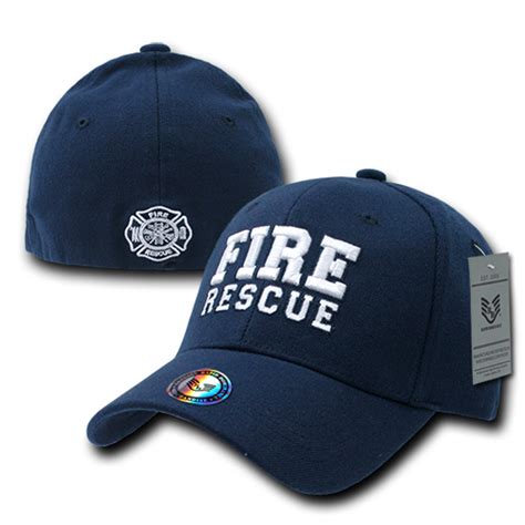 Fire Rescue Fire Department Public Service Flex Fit Baseball Hat Cap