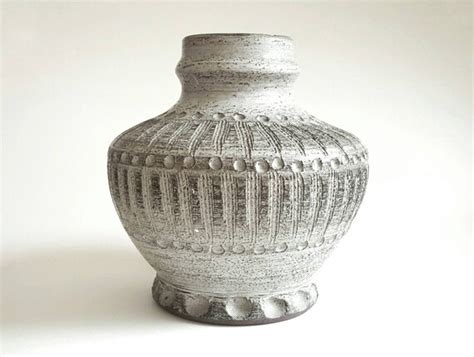 Mid Century Grey Ceramic Vase 1960s By Pastpresenthome On Etsy