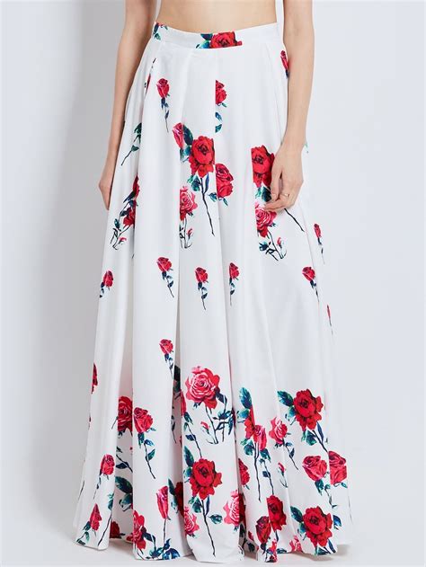 Bohoartist Style Skirt Women Summer Long Floral Casual Fashion Chiffon