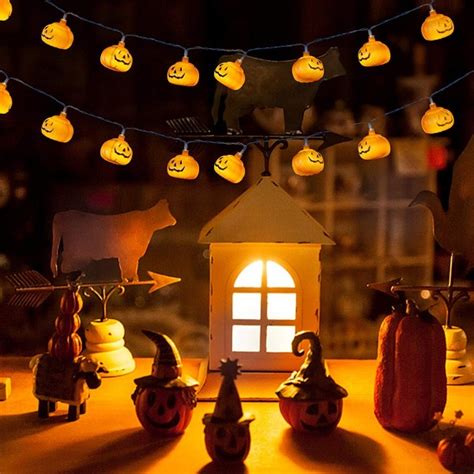 Halloween Pumpkin String Light Battery Operated Led Fairy String