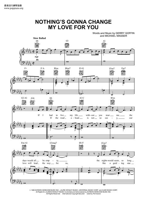 George Benson Nothings Gonna Change My Love For You Sheet Music Pdf