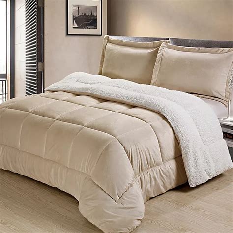 Sherpa Down Alternative Comforter Set Bed Bath And Beyond