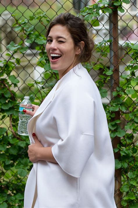 Ashley Graham On The Set Of A Photoshoot For Harpers Bazaar Magazine