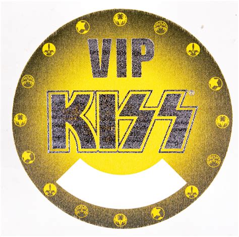 Kiss Backstage Pass World Domination Tour Vip Yellow Kiss Museum