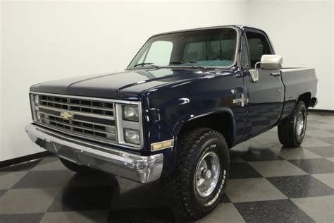 1986 Chevrolet K 10 Scottsdale 4x4 53856 Miles Midnight Blue Pickup
