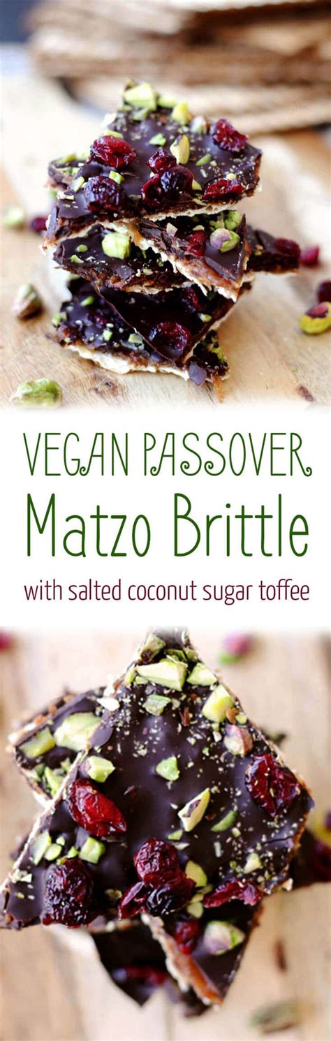 If you are posting a recipe, you must post a recipe in the comments of your post. Vegan Passover Matzo Brittle with Salted Coconut Sugar ...
