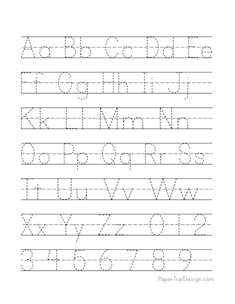 Free Printable Alphabet Handwriting Practice Sheets | Printable Crossword Puzzles, Bingo Cards