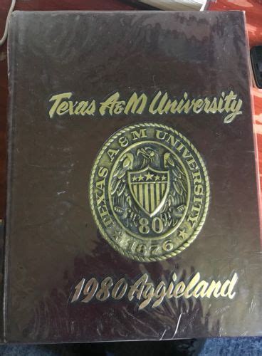 Aggieland Yearbook Texas Aandm University Aggies Class 1980 College