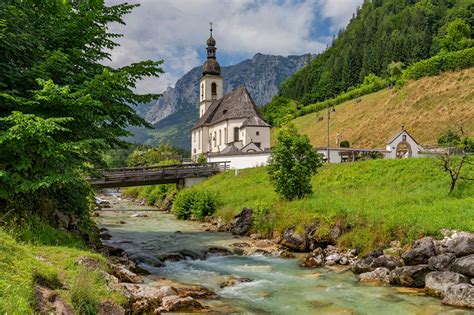 Fondos De Pantalla Alemania Montañas Iglesia Ríos Puentes Piedras