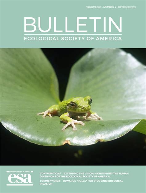 The Bulletin Of The Ecological Society Of America Vol 100 No 4